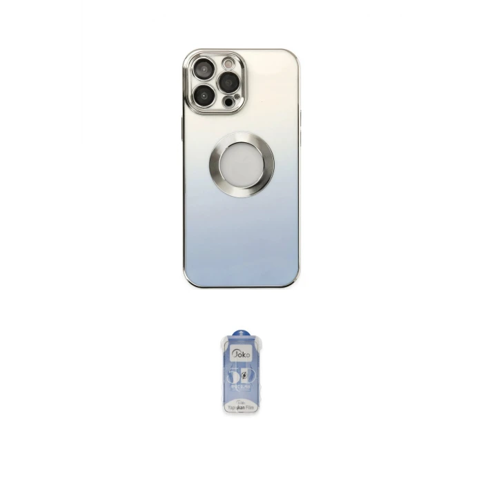 ieg™ iPhone 14 Pro Kılıf Kutup Yansıma Özel Seri - Siyah Joko Magic 5D Cam