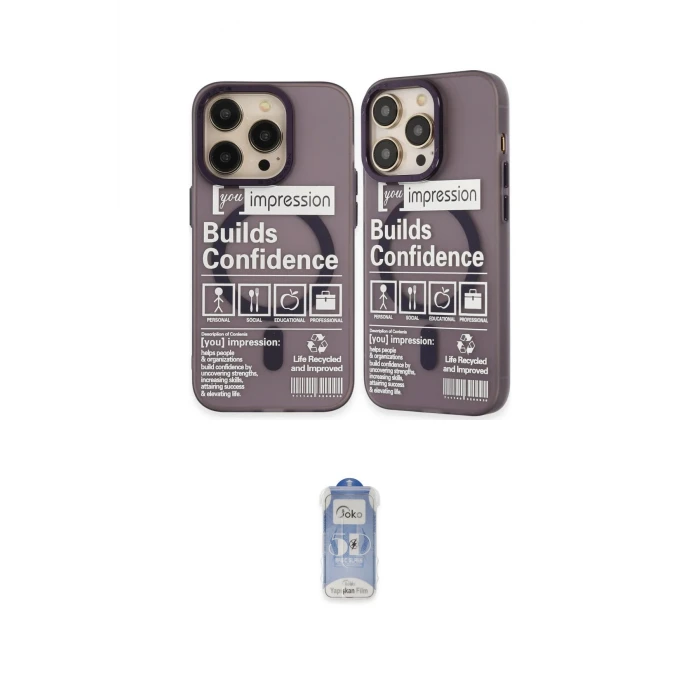 ieg™ iPhone 14 Pro Kılıf Nova Doku Koleksiyonu - Siyah Joko Magic 5D Cam