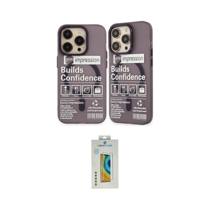 ieg™ iPhone 14 Pro Kılıf Nova Doku Koleksiyonu - Siyah Polymer Nano Ekran Koruyucu