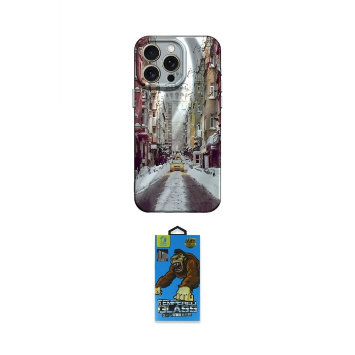 ieg™ iPhone 14 Pro Kılıf Nova Doku Prime - Siyah 18D Cam Ekran Koruyucu