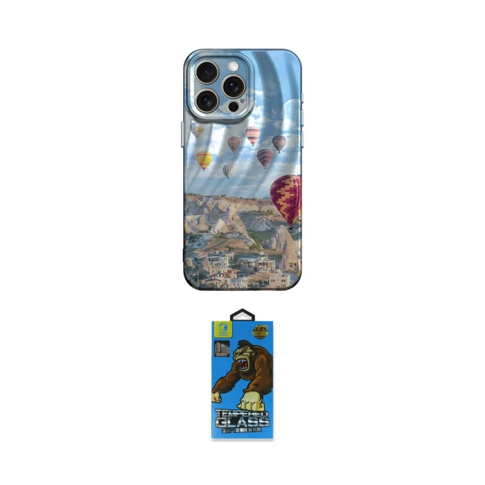 ieg™ iPhone 14 Pro Kılıf Nova Doku Prime - Siyah 18D Cam Ekran Koruyucu