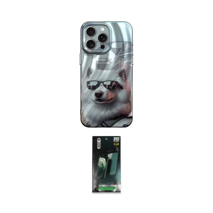 ieg™ iPhone 14 Pro Kılıf Nova Doku Prime - Siyah 360 Mat Full Body Arka Koruyucu