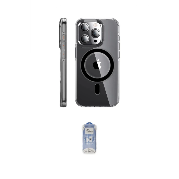 ieg™ iPhone 14 Pro Kılıf Nova Doku - Siyah Joko Magic 5D Cam