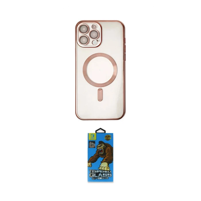 ieg™ iPhone 14 Pro Kılıf Nova Işık Özel Seri - Siyah 18D Cam Ekran Koruyucu