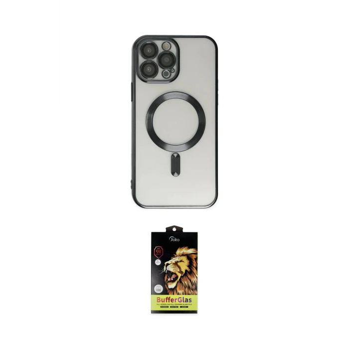 ieg™ iPhone 14 Pro Kılıf Nova Işık Özel Seri - Siyah Buffer Cam Ekran Koruyucu