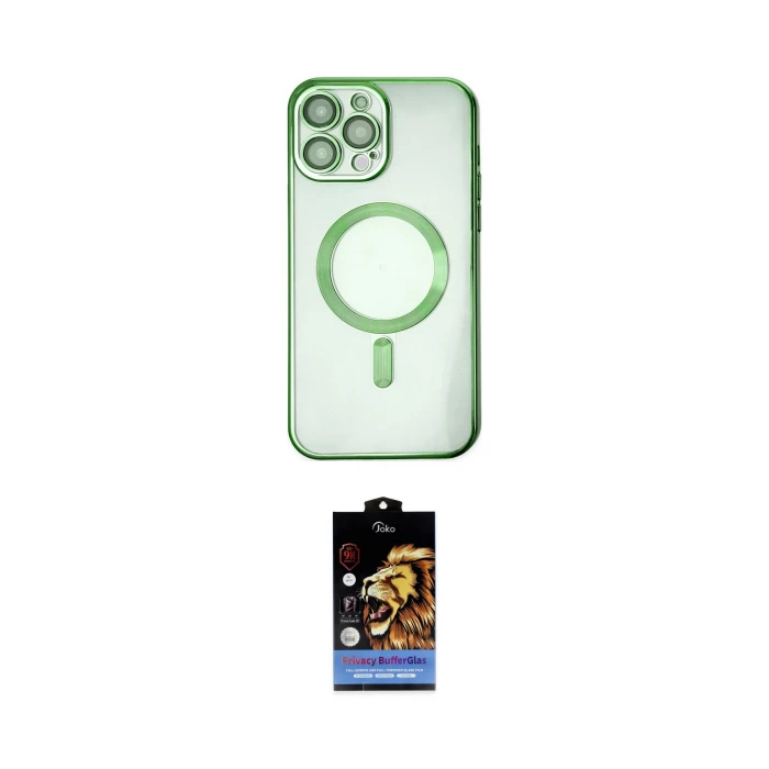 ieg™ iPhone 14 Pro Kılıf Nova Işık Özel Seri - Siyah Buffer Hayalet Cam Ekran Koruyucu