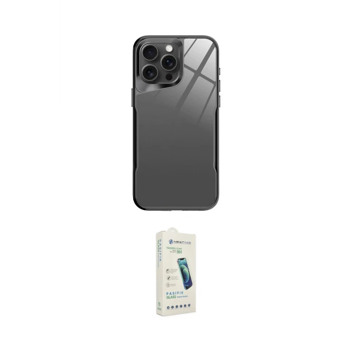 ieg™ iPhone 14 Pro Kılıf Odak Doku - Şeffaf Pasifik Cam Ekran Koruyucu