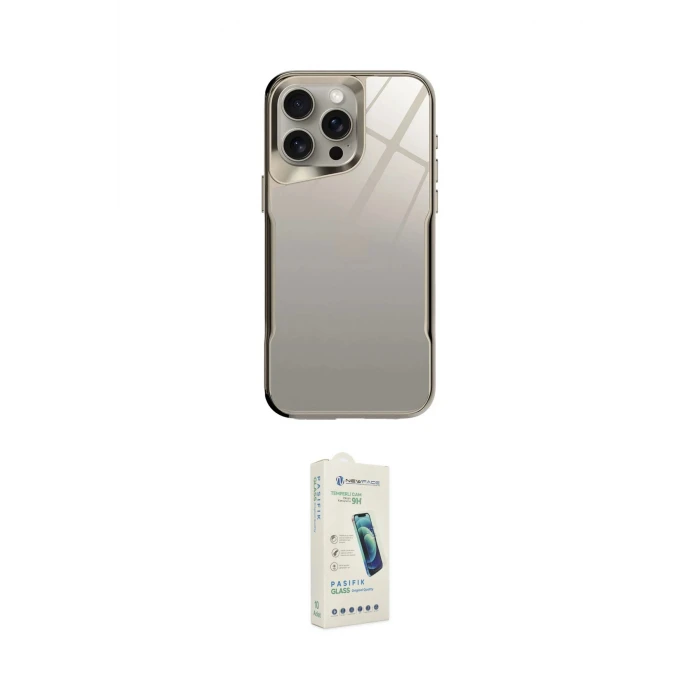 ieg™ iPhone 14 Pro Kılıf Odak Doku - Şeffaf Pasifik Cam Ekran Koruyucu