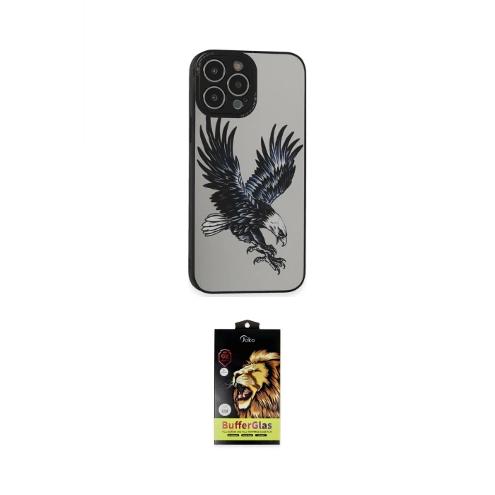 ieg™ iPhone 14 Pro Kılıf Odak Klasik Serisi - Siyah Buffer Cam Ekran Koruyucu