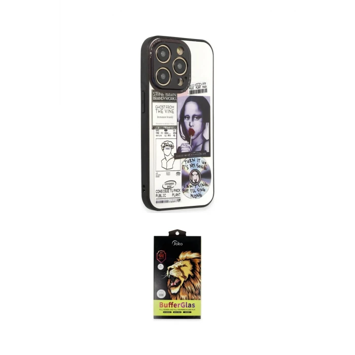 ieg™ iPhone 14 Pro Kılıf Odak Klasik Serisi - Siyah Buffer Cam Ekran Koruyucu