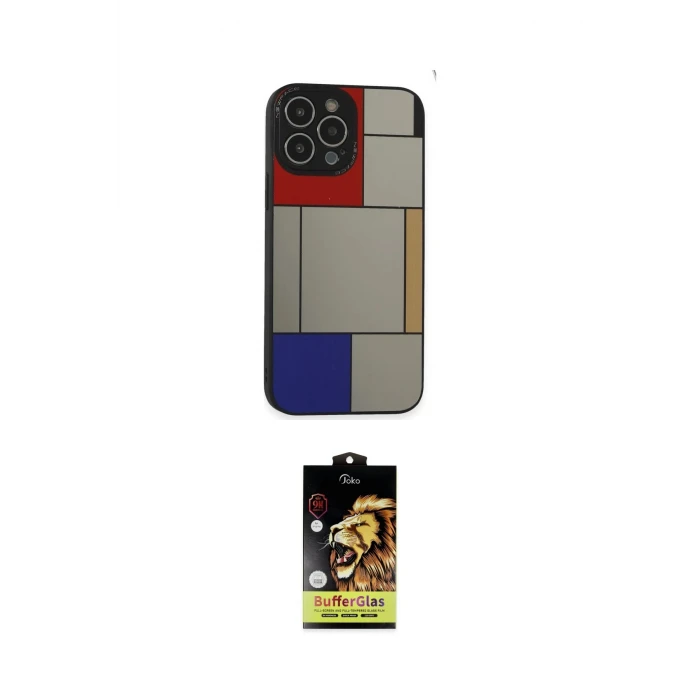 ieg™ iPhone 14 Pro Kılıf Odak Klasik Serisi - Siyah Buffer Cam Ekran Koruyucu