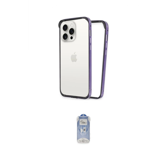 ieg™ iPhone 14 Pro Kılıf Pusula Asil Koleksiyonu - Siyah Joko Magic 5D Cam