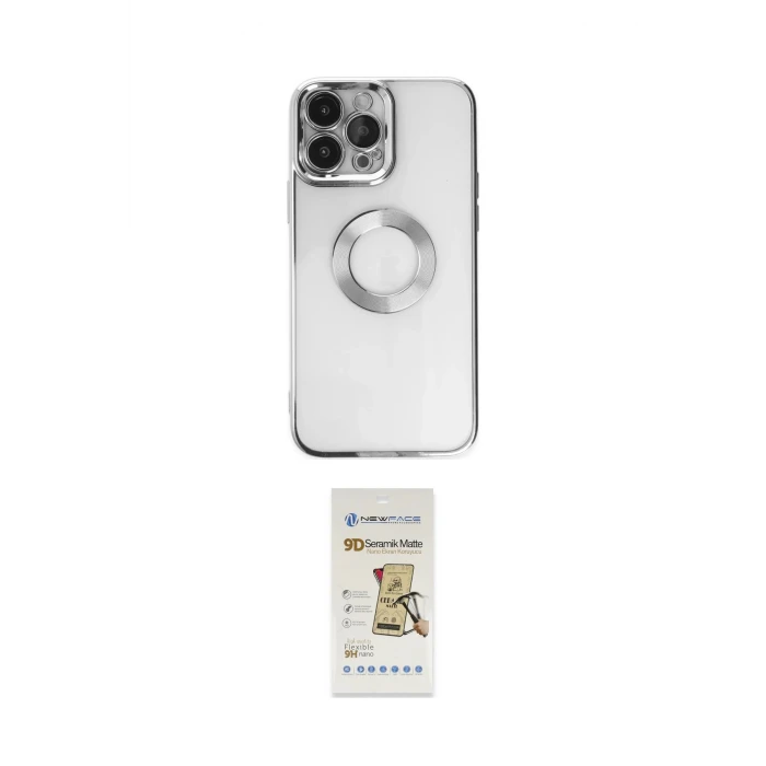 ieg™ iPhone 14 Pro Kılıf Pusula Form - Siyah Mat Seramik Nano Ekran Koruyucu