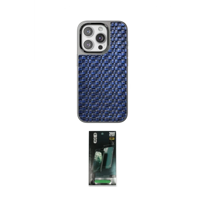 ieg™ iPhone 14 Pro Kılıf Siluet Form Serisi - Siyah 360 Mat Full Body Arka Koruyucu