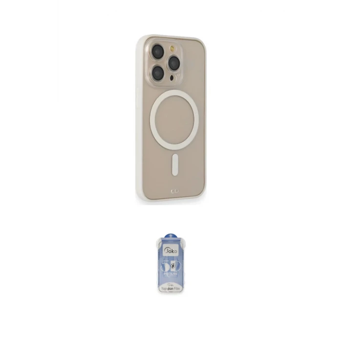 ieg™ iPhone 14 Pro Kılıf Siluet Işık Koleksiyonu - Siyah Joko Magic 5D Cam