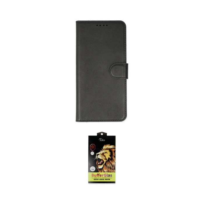 ieg™ iPhone 14 Pro Kılıf Siluet Işık Serisi - Siyah Buffer Cam Ekran Koruyucu