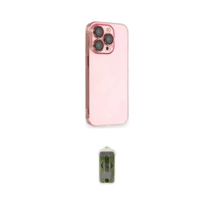 ieg™ iPhone 14 Pro Kılıf Siluet Minimal Özel Seri - Siyah Joko Magic 5D Hayalet Cam