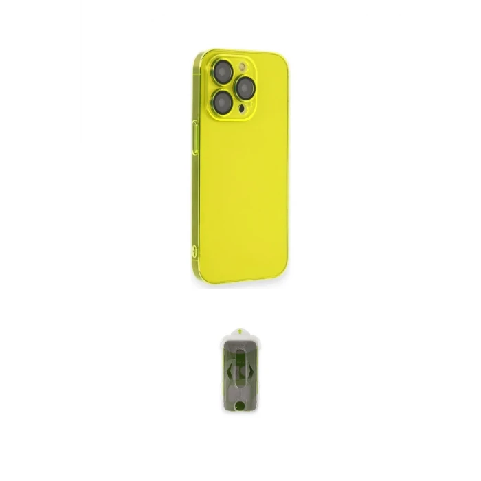 ieg™ iPhone 14 Pro Kılıf Siluet Minimal Özel Seri - Siyah Joko Magic 5D Hayalet Cam