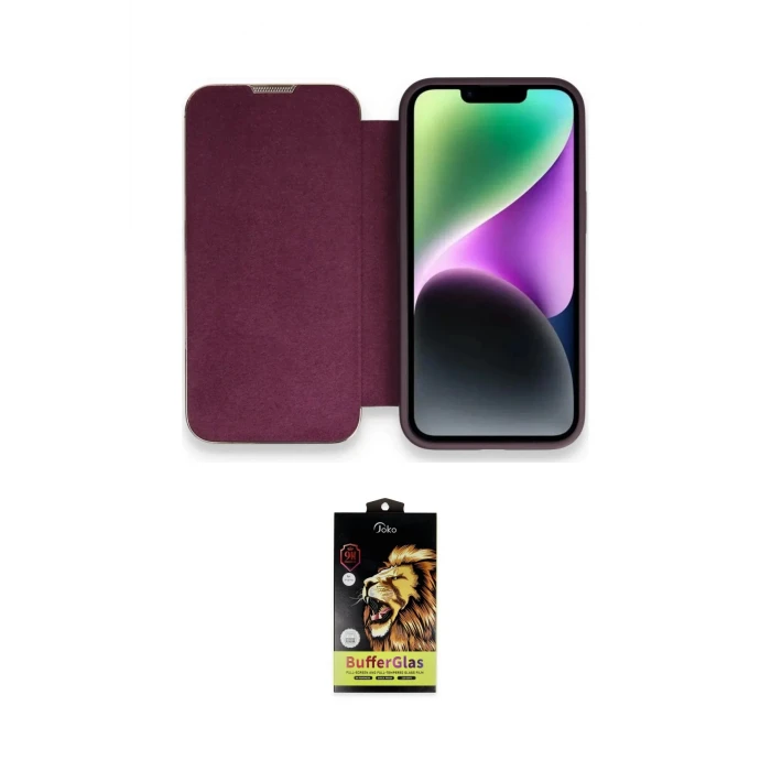 ieg™ iPhone 14 Pro Kılıf Siluet Minimal Serisi - Siyah Buffer Cam Ekran Koruyucu