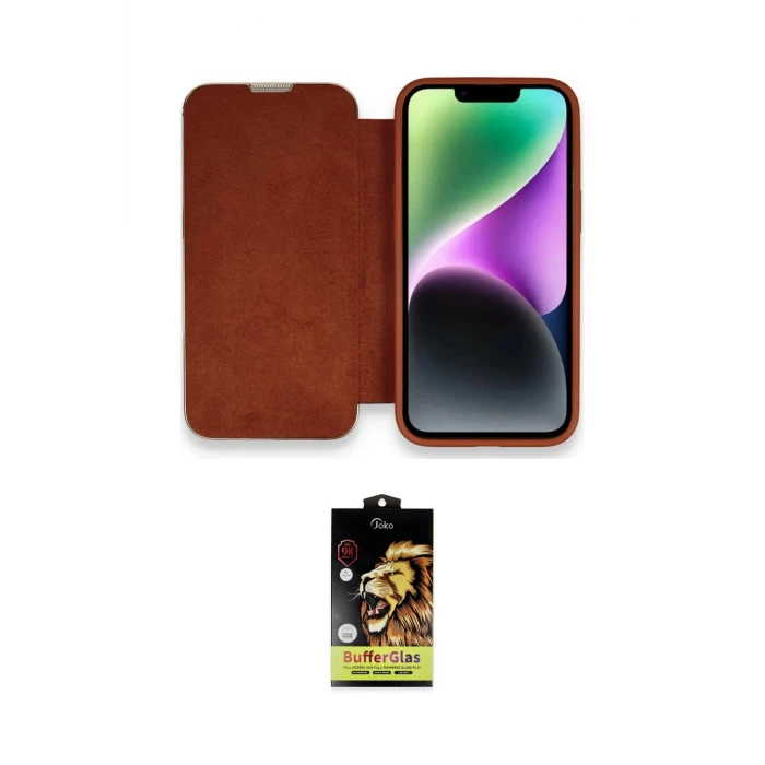 ieg™ iPhone 14 Pro Kılıf Siluet Minimal Serisi - Siyah Buffer Cam Ekran Koruyucu