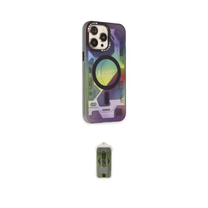 ieg™ iPhone 14 Pro Kılıf Siluet Modern Koleksiyonu - Siyah Joko Magic 5D Hayalet Cam