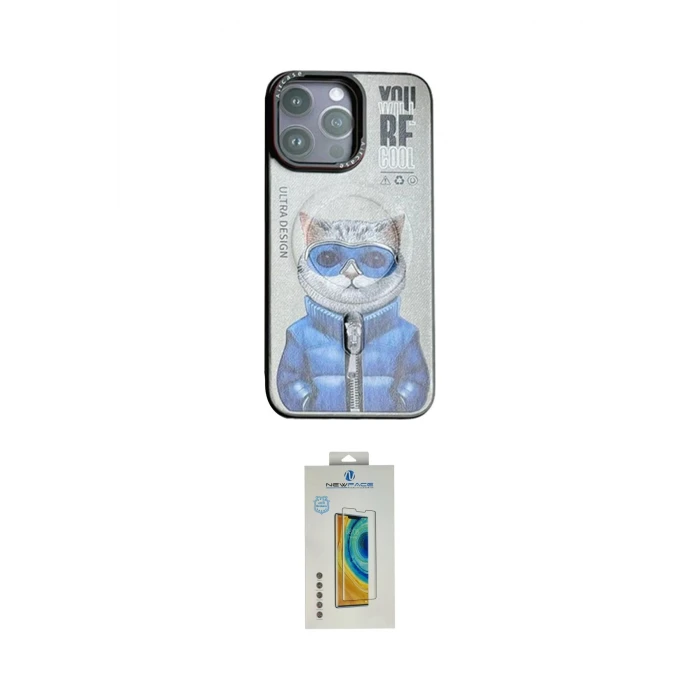 ieg™ iPhone 14 Pro Kılıf Siluet Modern Özel Seri - Siyah Polymer Nano Ekran Koruyucu