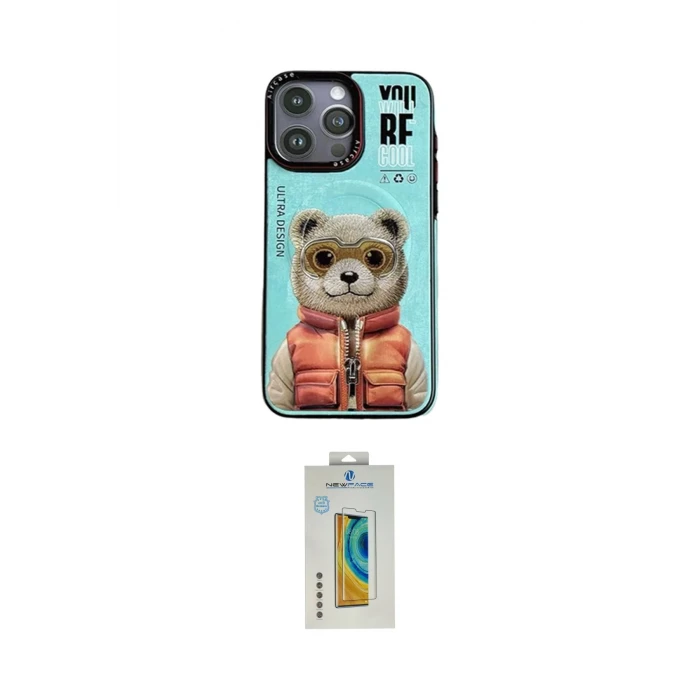 ieg™ iPhone 14 Pro Kılıf Siluet Modern Özel Seri - Siyah Polymer Nano Ekran Koruyucu