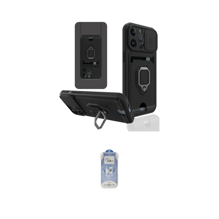 ieg™ iPhone 14 Pro Kılıf Vadi Form Prime - Siyah Joko Magic 5D Cam