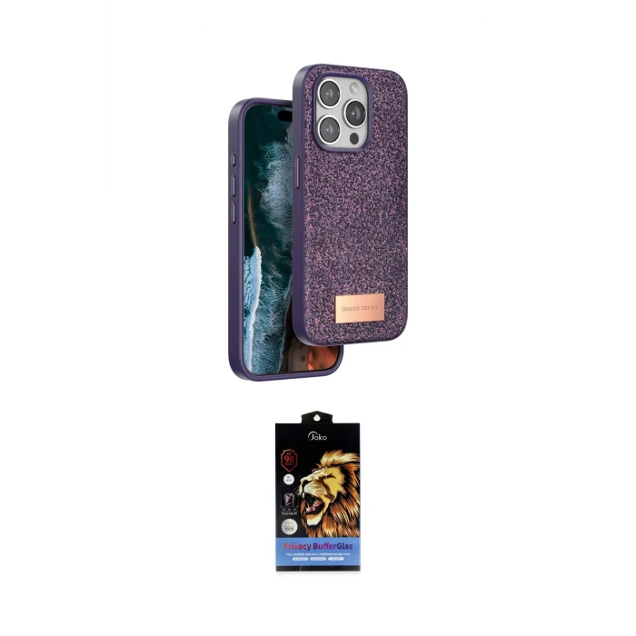 ieg™ iPhone 14 Pro Kılıf Vadi Klasik Serisi - Siyah Buffer Hayalet Cam Ekran Koruyucu