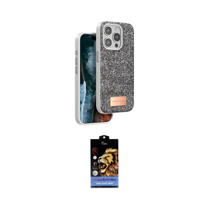 ieg™ iPhone 14 Pro Kılıf Vadi Klasik Serisi - Siyah Buffer Hayalet Cam Ekran Koruyucu