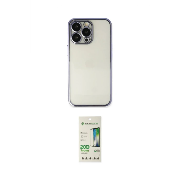 ieg™ iPhone 14 Pro Kılıf Vadi Minimal - Siyah 20D Premium Cam Ekran Koruyucu