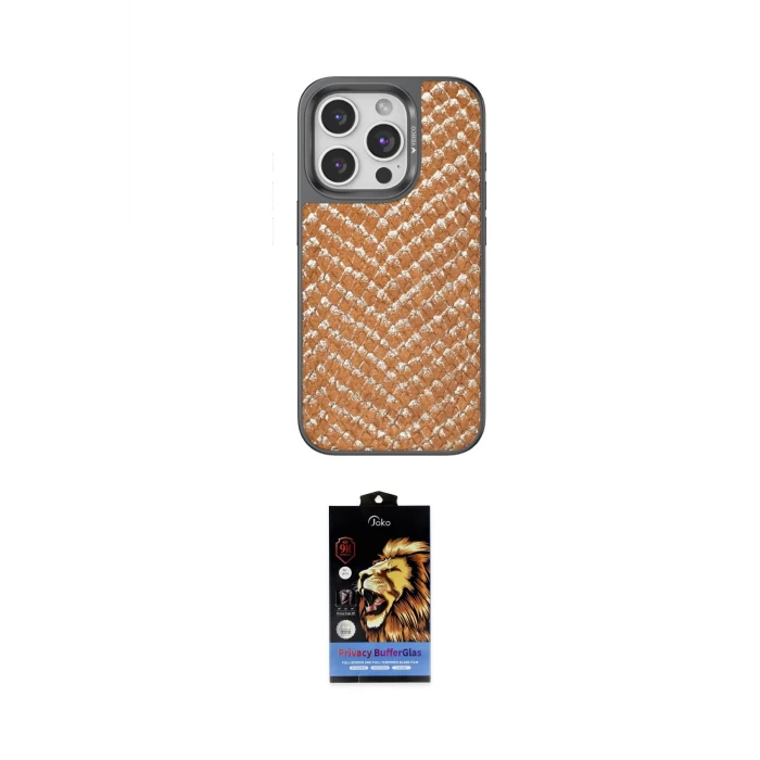 ieg™ iPhone 14 Pro Kılıf Vadi Özel Seri - Siyah Buffer Hayalet Cam Ekran Koruyucu