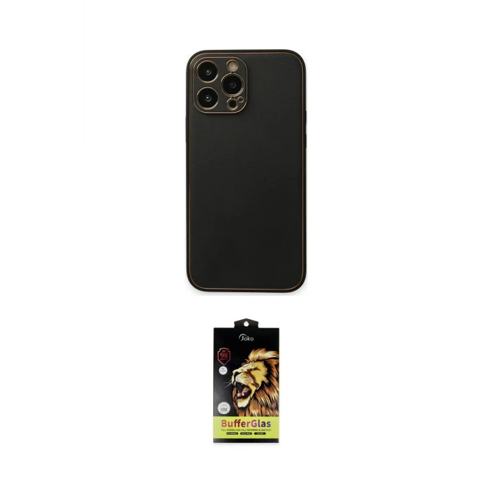 ieg™ iPhone 14 Pro Kılıf Yadigar Klasik - Siyah Buffer Cam Ekran Koruyucu