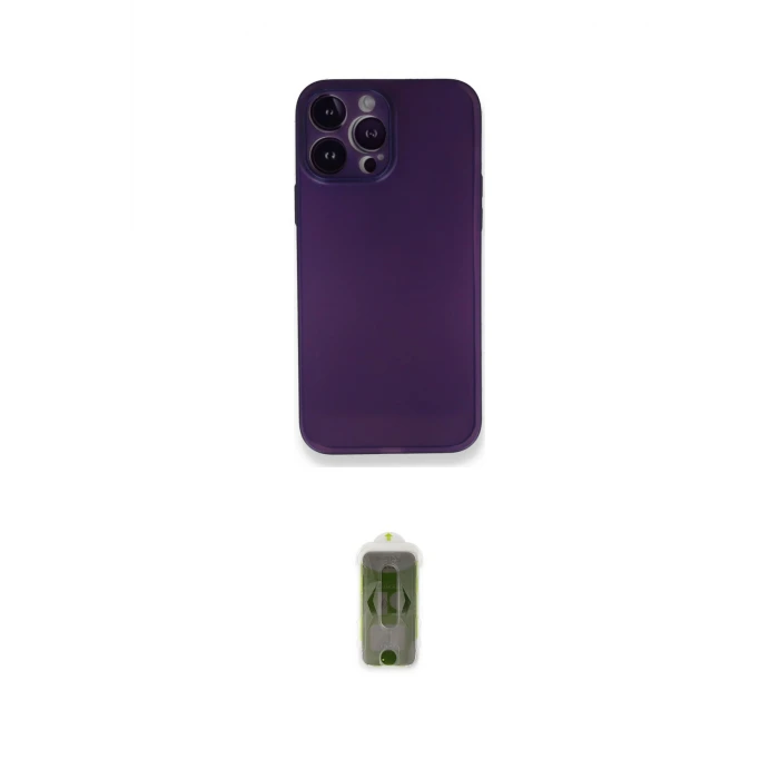 ieg™ iPhone 14 Pro Kılıf Yadigar Yansıma Serisi - Siyah Joko Magic 5D Hayalet Cam