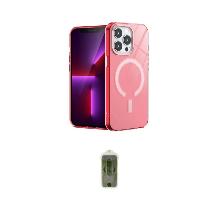 ieg™ iPhone 14 Pro Kılıf Yankı Çizgi - Siyah Joko Magic 5D Hayalet Cam