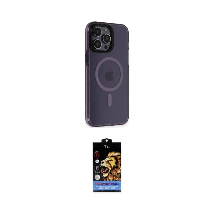 ieg™ iPhone 14 Pro Kılıf Yankı Işık Prime - Siyah Buffer Hayalet Cam Ekran Koruyucu