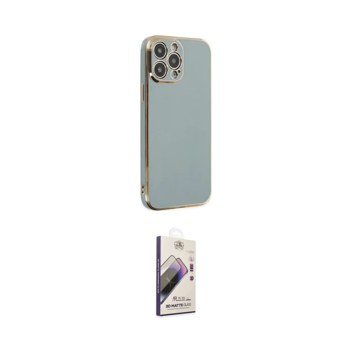 ieg™ iPhone 14 Pro Kılıf Yankı Serisi - Siyah Bilvis 3D Mat Cam Ekran Koruyucu