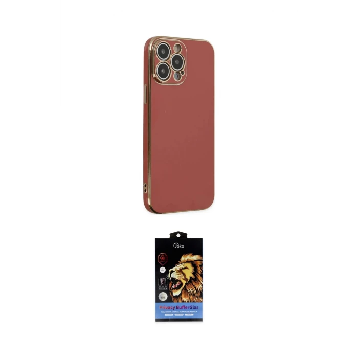 ieg™ iPhone 14 Pro Kılıf Yankı Serisi - Siyah Buffer Hayalet Cam Ekran Koruyucu