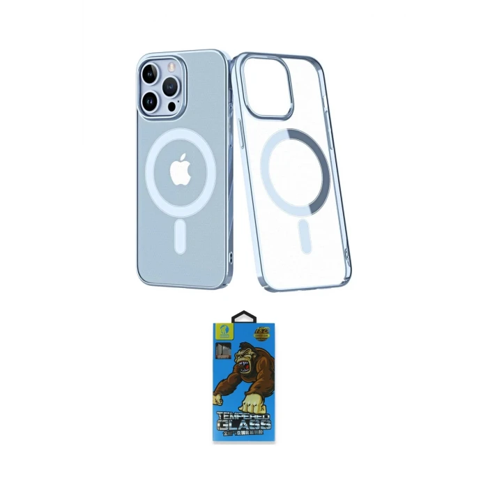 ieg™ iPhone 14 Pro Kılıf Yörünge Minimal - Siyah 18D Cam Ekran Koruyucu
