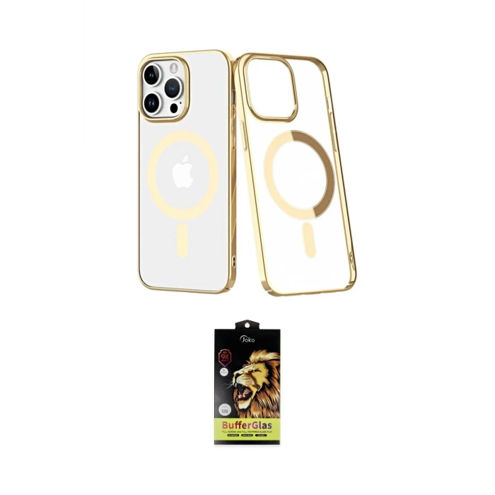 ieg™ iPhone 14 Pro Kılıf Yörünge Minimal - Siyah Buffer Cam Ekran Koruyucu