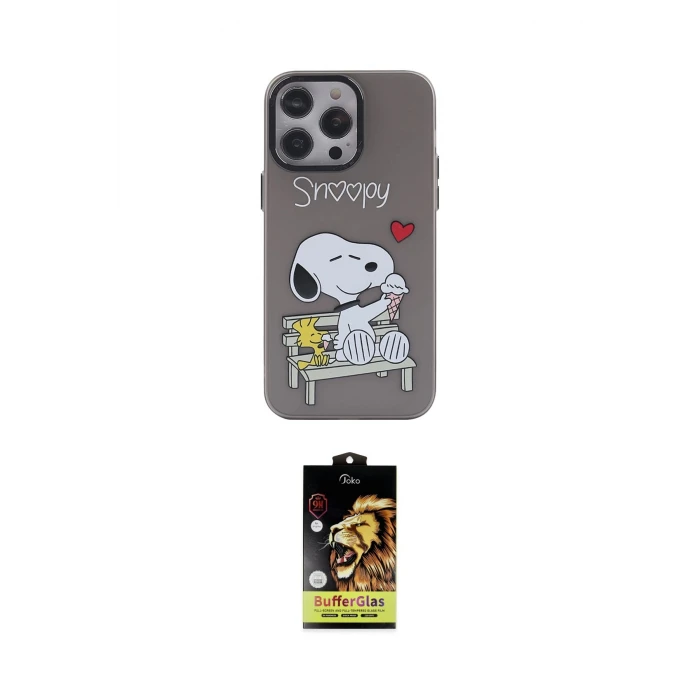 ieg™ iPhone 14 Pro Kılıf Zirve Form Özel Seri - Siyah Buffer Cam Ekran Koruyucu