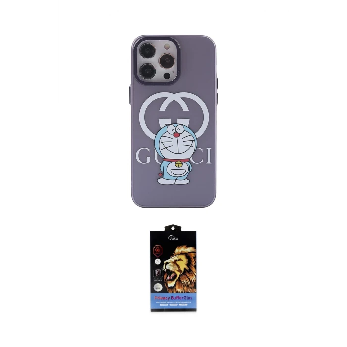 ieg™ iPhone 14 Pro Kılıf Zirve Form Özel Seri - Siyah Buffer Hayalet Cam Ekran Koruyucu
