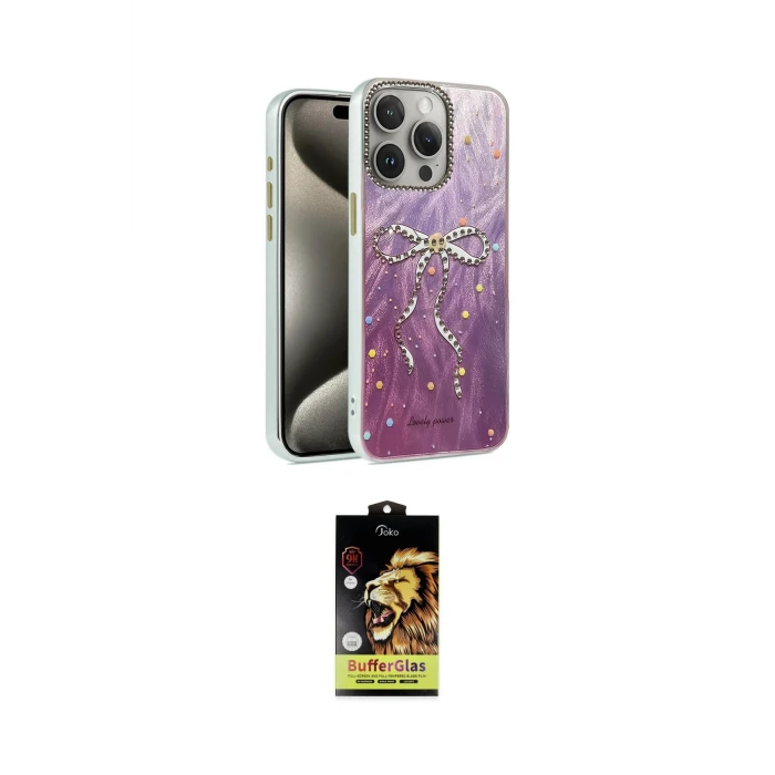 ieg™ iPhone 14 Pro Kılıf Zirve Modern Prime - Siyah Buffer Cam Ekran Koruyucu