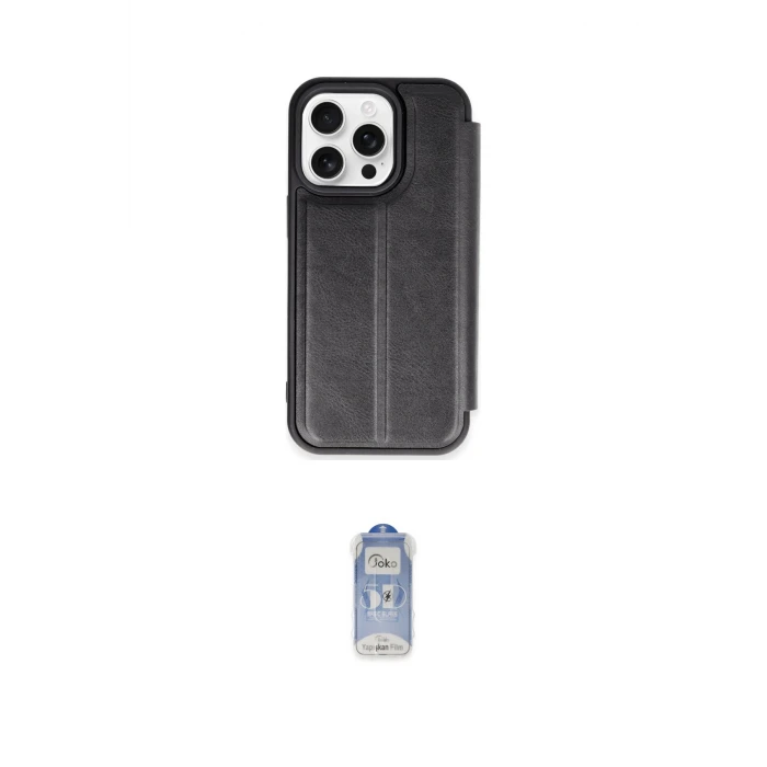 ieg™ iPhone 14 Pro Kılıf Zirve Yansıma Serisi - Siyah Joko Magic 5D Cam
