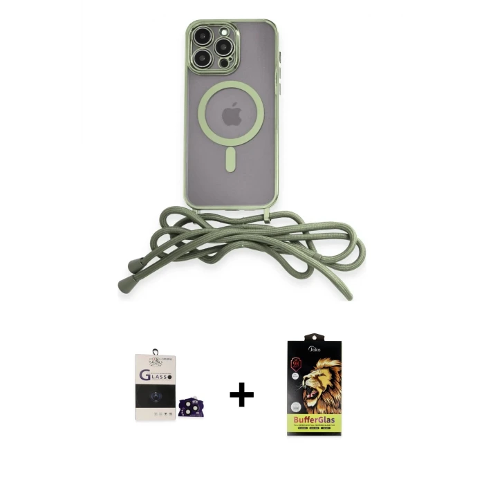 ieg™ iPhone 14 Pro Max Eksen Özel Seri - Siyah Buffer Cam Ekran Koruyucu + Siyah Bilvis Titan Kamera Lens