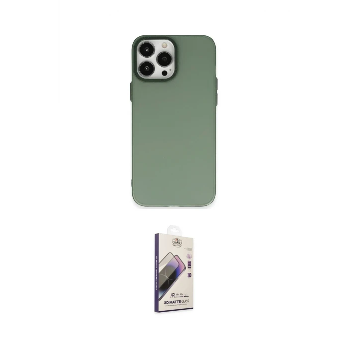 ieg™ iPhone 14 Pro Max Kılıf Ahenk Çizgi Prime - Siyah Bilvis 3D Mat Cam Ekran Koruyucu