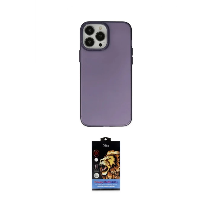 ieg™ iPhone 14 Pro Max Kılıf Ahenk Çizgi Prime - Siyah Buffer Hayalet Cam Ekran Koruyucu