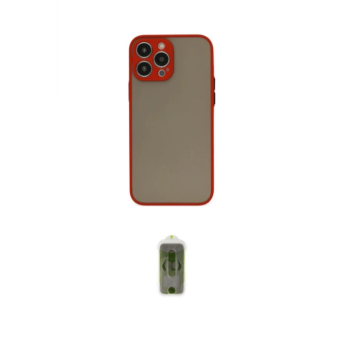 ieg™ iPhone 14 Pro Max Kılıf Ahenk Çizgi Serisi - Siyah Joko Magic 5D Hayalet Cam