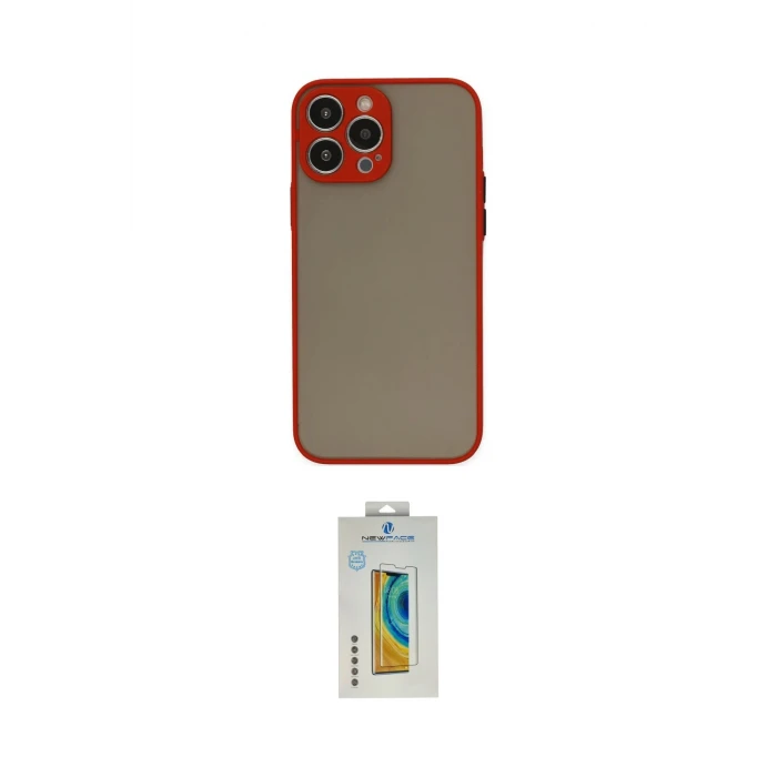 ieg™ iPhone 14 Pro Max Kılıf Ahenk Çizgi Serisi - Siyah Polymer Nano Ekran Koruyucu