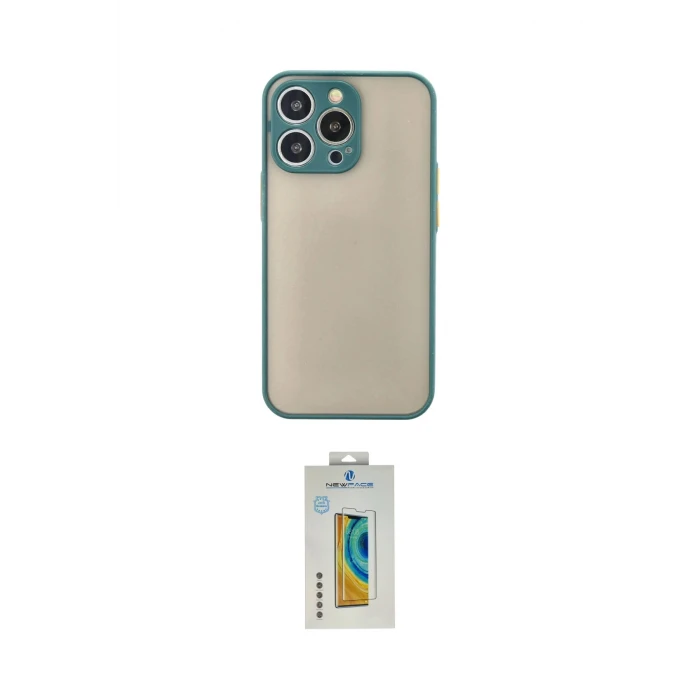 ieg™ iPhone 14 Pro Max Kılıf Ahenk Çizgi Serisi - Siyah Polymer Nano Ekran Koruyucu